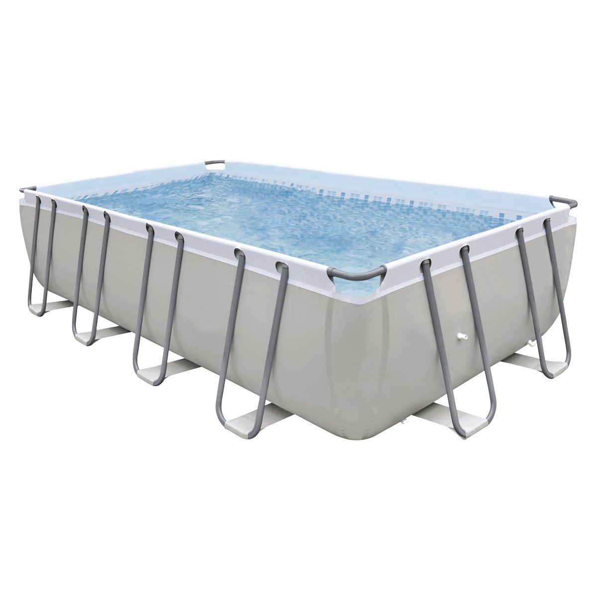 Dellonda DL22 18ft Deluxe Steel Frame Swimming Pool Rectangular with Filter Pump