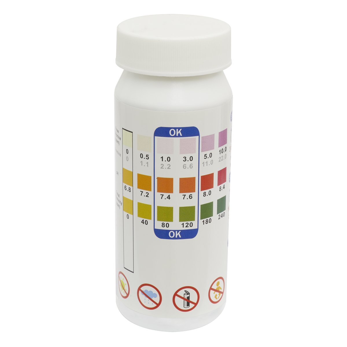 Dellonda DL32 3 - in - 1 Chlorine PH & Alkalinity Test Strips