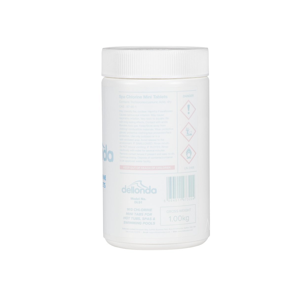 Dellonda DL51 1kg Chlorine Mini Tabs for Hot Tubs Spas & Swimming Pools - McCormickTools