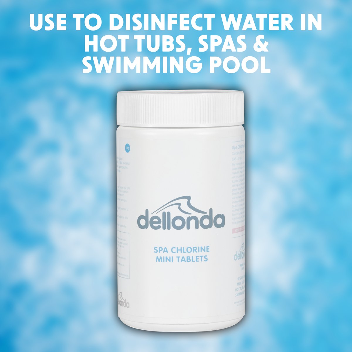 Dellonda DL51 1kg Chlorine Mini Tabs for Hot Tubs Spas & Swimming Pools