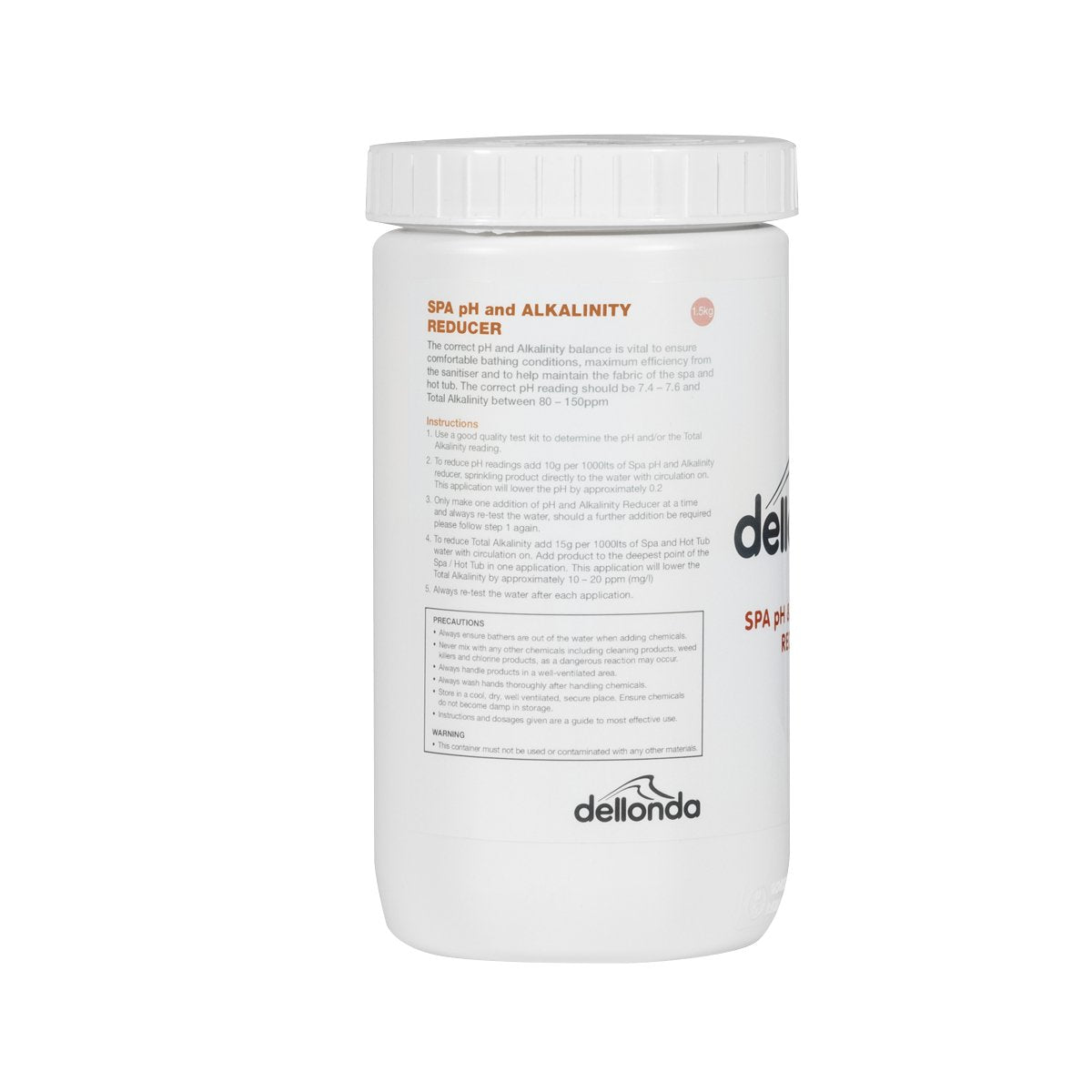 Dellonda DL52 1.5kg pH Reducers for Hot Tubs Spas & Swimming Pools