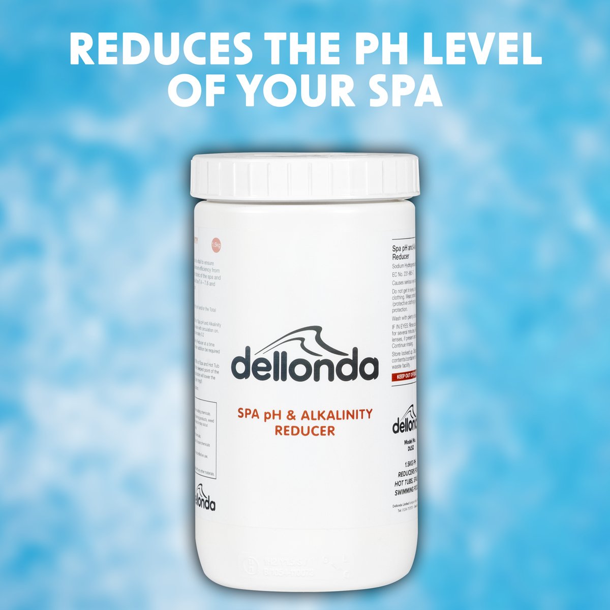 Dellonda DL52 1.5kg pH Reducers for Hot Tubs Spas & Swimming Pools