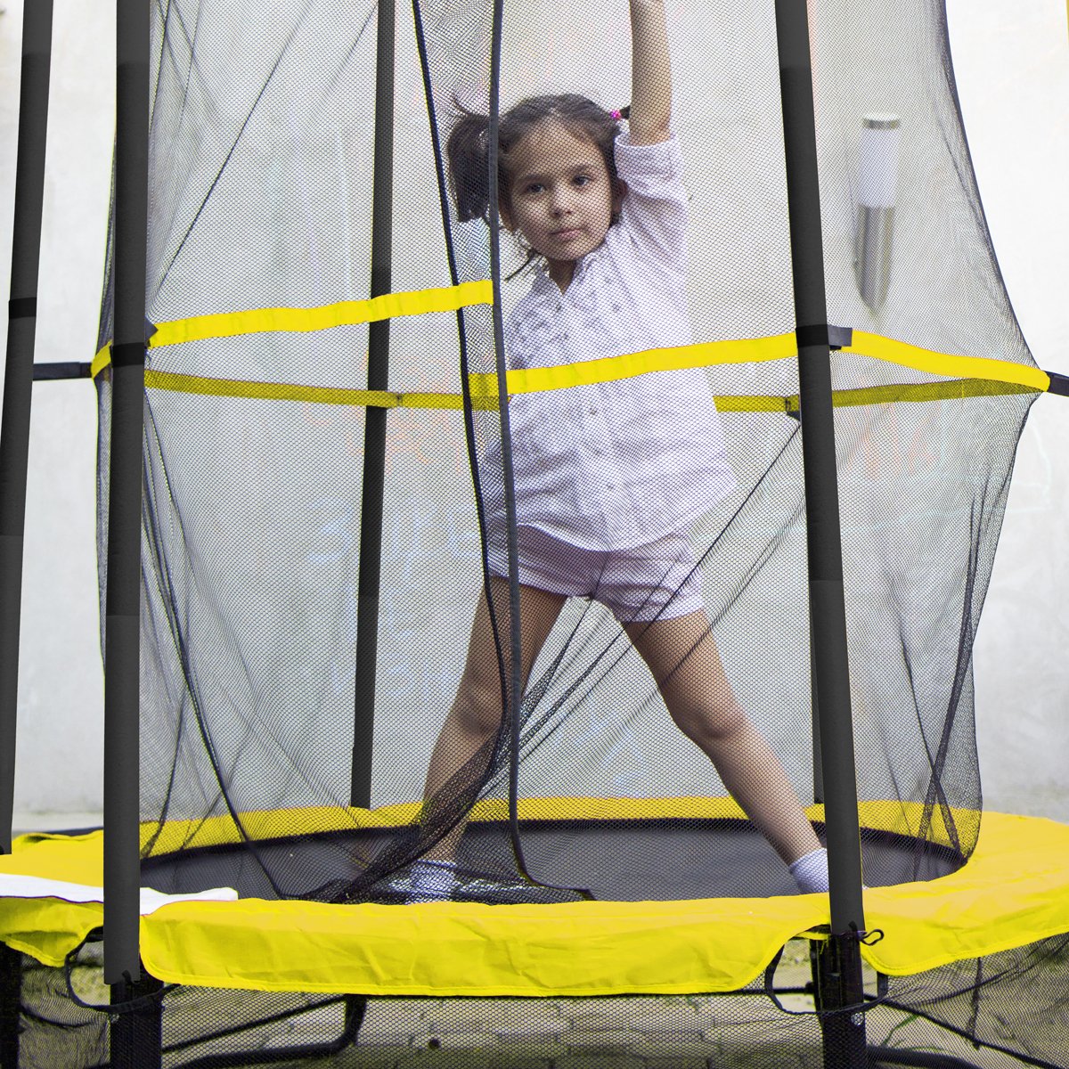 Dellonda DL65 55" Mini Trampoline with Safety Enclosure Net - McCormickTools