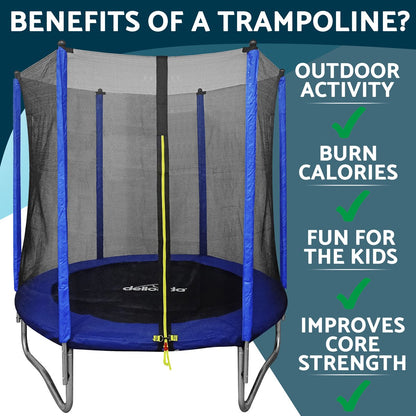 Dellonda DL66 6ft Heavy Duty Outdoor Trampoline with Safety Enclosure Net - McCormickTools