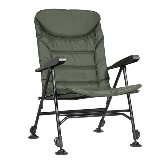 Dellonda DL74 Portable Fishing/Camping Chair Reclining Adjustable Height Water Resistant Rotating Feet for Multiple Terrain Foldable - McCormickTools