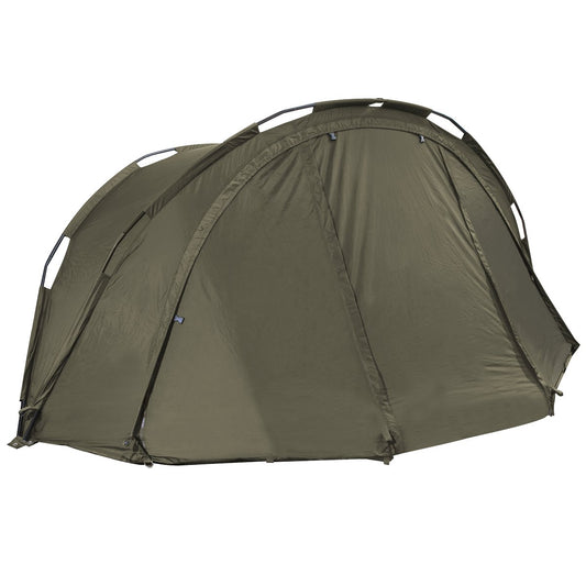 Dellonda DL76 Fishing Bivvy Carp Tent Lightweight 2 - Man Waterproof & UV Protection Quick Assembly Pre - Threaded Poles with Ground Sheet & Heavy Duty Ground Pegs - McCormickTools