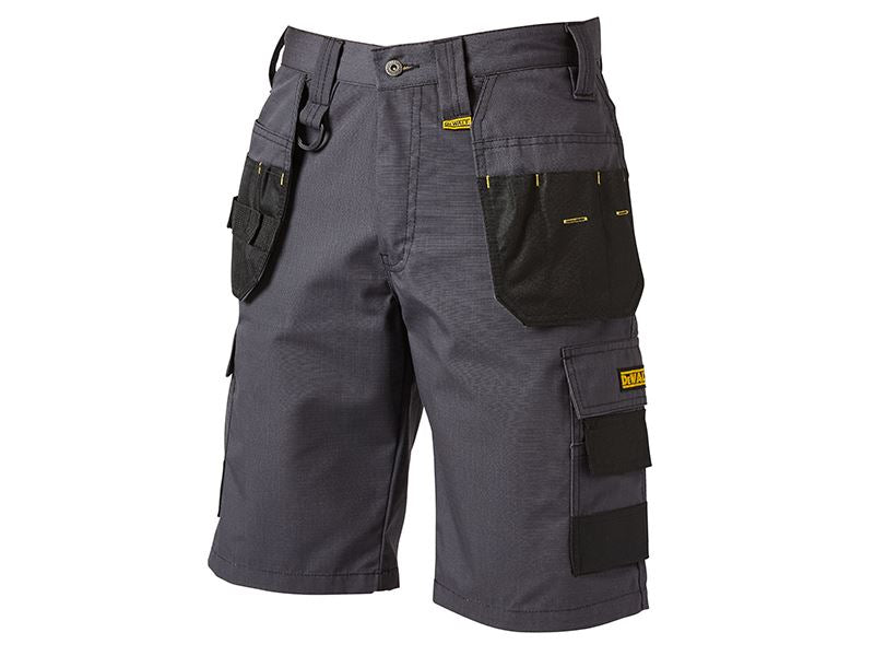 Dewalt Cheverley Lightweight Grey Polycotton Shorts Waist 30in