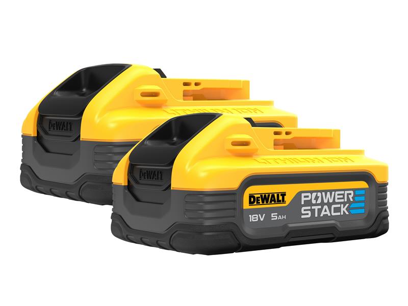 Dewalt DCBP518H2 Powerstack Slide Battery Twin Pack 18V 5.0Ah Li - ion - McCormickTools