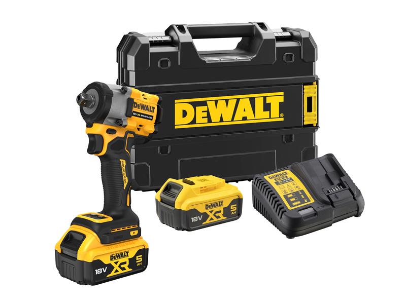 Dewalt DCF922P2T XR BL 1/2in Impact Wrench 18V 2 x 5.0Ah Li - ion - McCormickTools