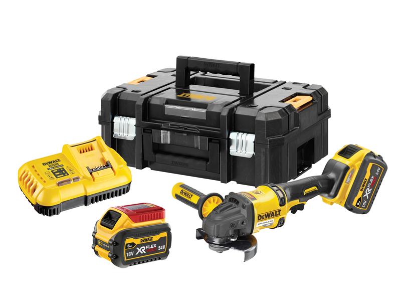 Dewalt DCG418T2 XR FlexVolt Grinder 125mm 54V 2 x 2.0Ah Li - ion