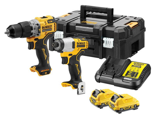 Dewalt DCK2111L2T XR Brushless Sub - Compact Twin Pack 12V 2 x 3.0Ah Li - ion