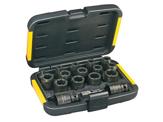 Dewalt DT7506 Impact Socket Set 17 Piece 1/2" Drive Metric - McCormickTools