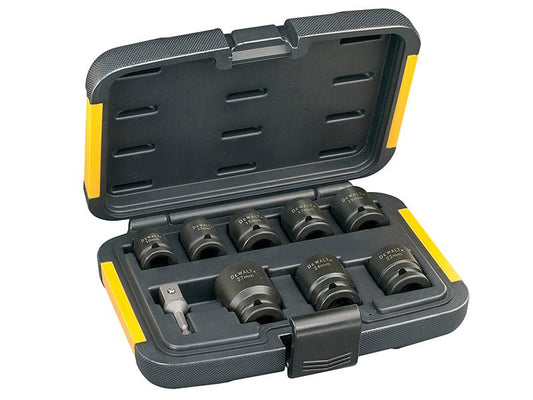 Dewalt DT7507 Impact Socket Set 9 Piece 1/2" Drive Metric - McCormickTools