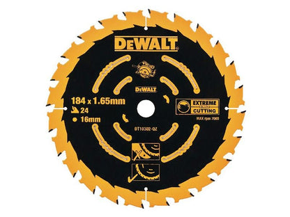 Dewalt Elite Series Framing Circular Saw Blade 184 X 16mm X 24t