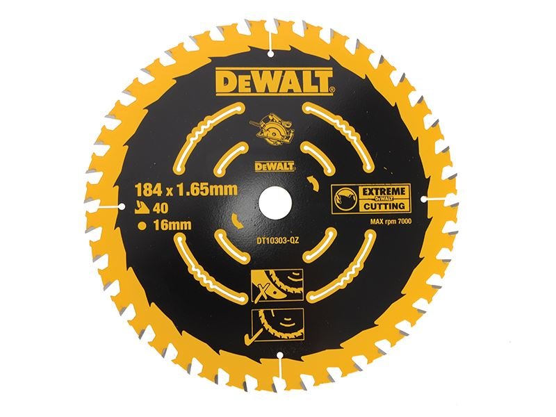 Dewalt Elite Series Framing Circular Saw Blade 184 X 16mm X 40t