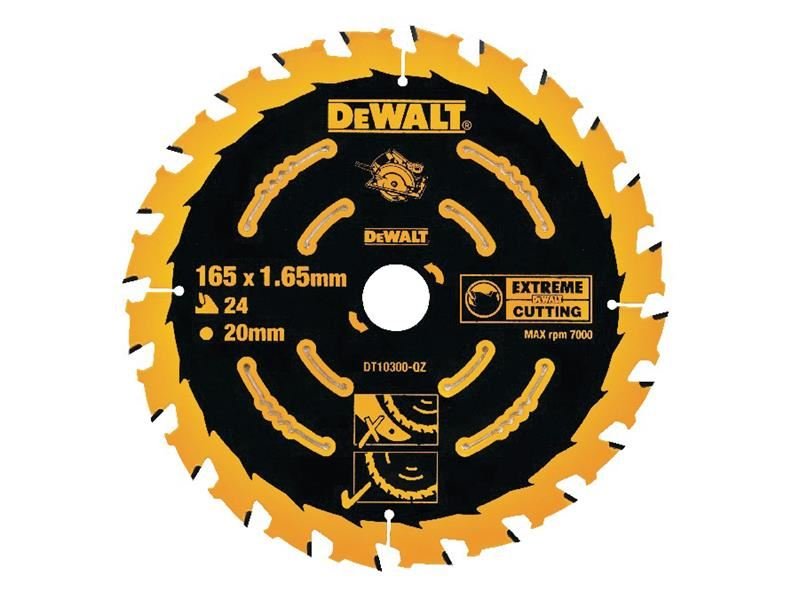 Dewalt Extreme Framing Circular Saw Blade 165 X 20mm X 24t