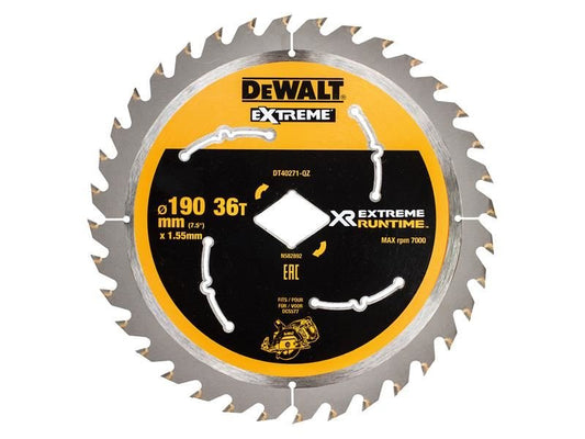 Dewalt Extreme Runtime Flexvolt Circular Saw Blade 190mm X Diamond X 36t