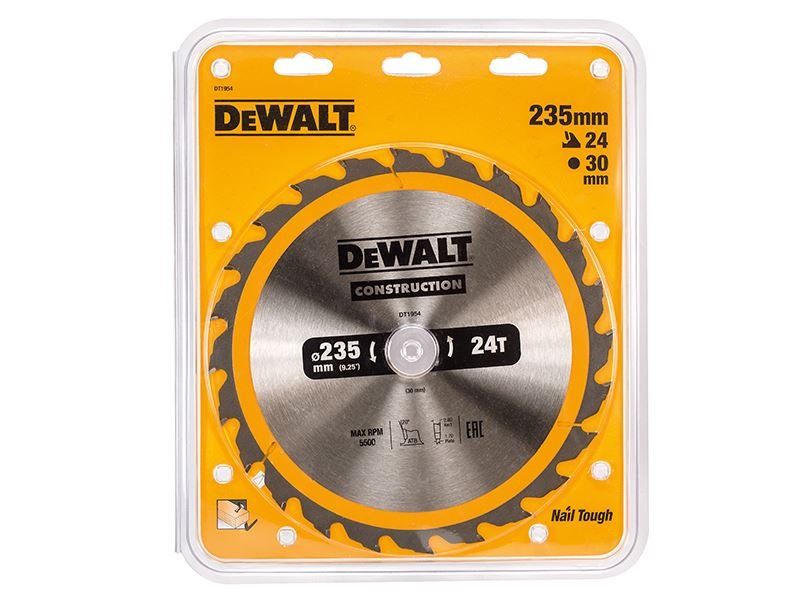 Dewalt Portable Construction Circular Saw Blade 235 X 30mm X 24t