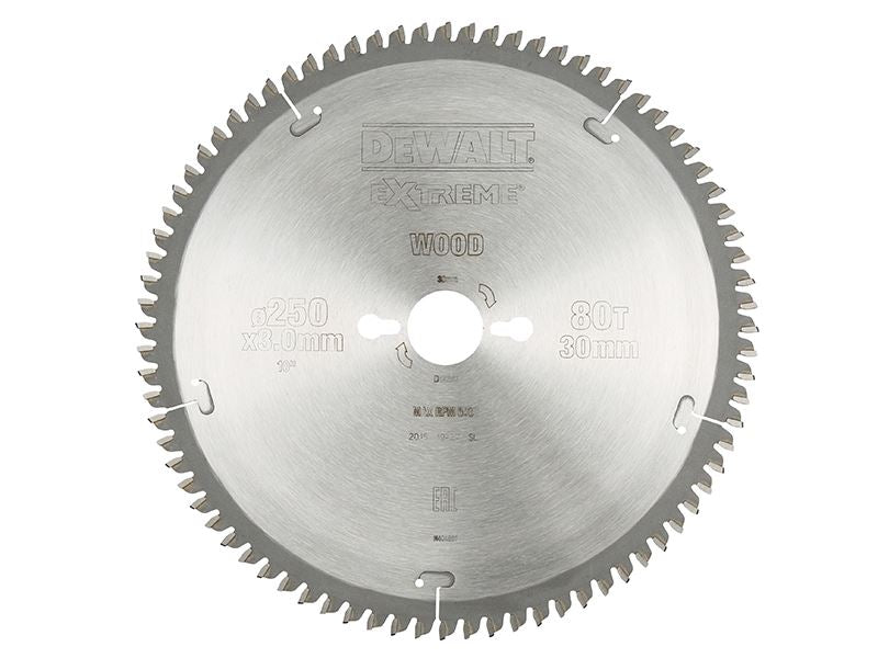 Dewalt Series 40 Circular Saw Blade 250 X 30mm X 80t Tcg/Neg