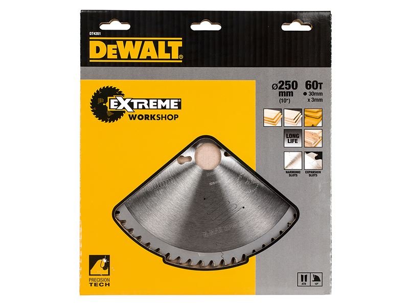 Dewalt Series 60 Circular Saw Blade 250 X 30mm X 60t