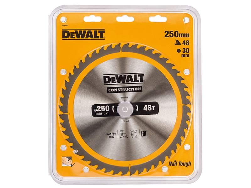 Dewalt TB - DEWDT1957QZ Dewalt Stationary Construction Circular Saw Blade 250 X 30mm X 48t