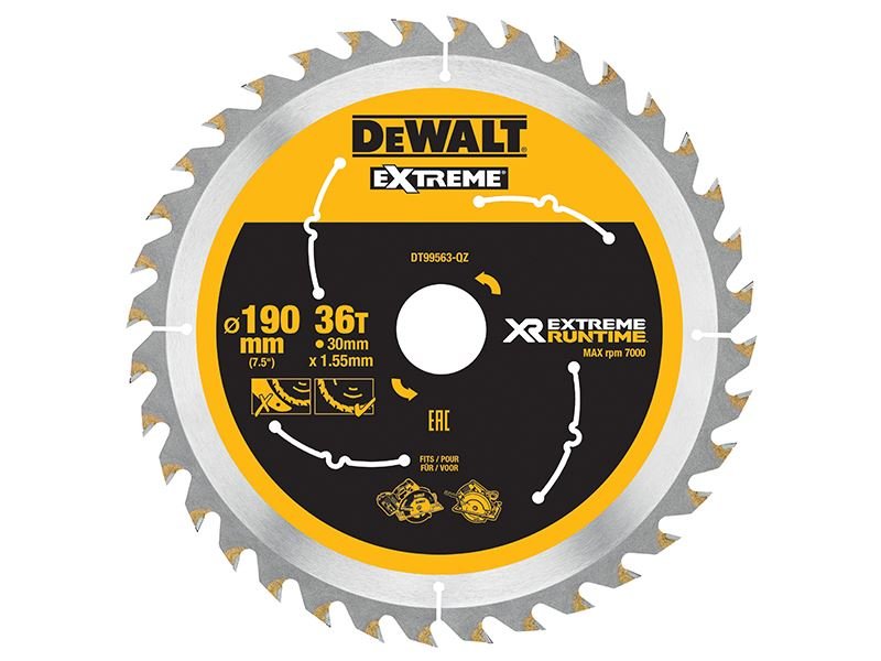 Dewalt Xr Flexvolt Circular Saw Blade 190 X 30mm X 36t