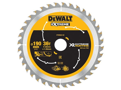 Dewalt Xr Flexvolt Circular Saw Blade 190 X 30mm X 36t