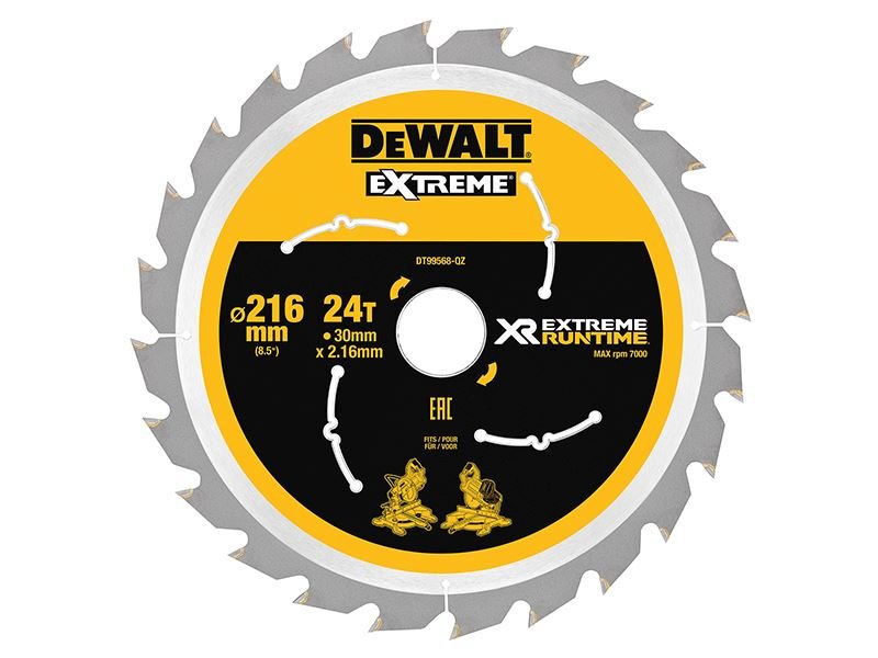 Dewalt Xr Flexvolt Circular Saw Blade 216 X 30mm X 24t