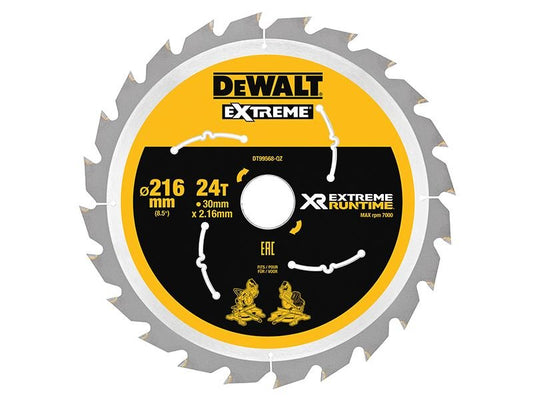 Dewalt Xr Flexvolt Circular Saw Blade 216 X 30mm X 24t