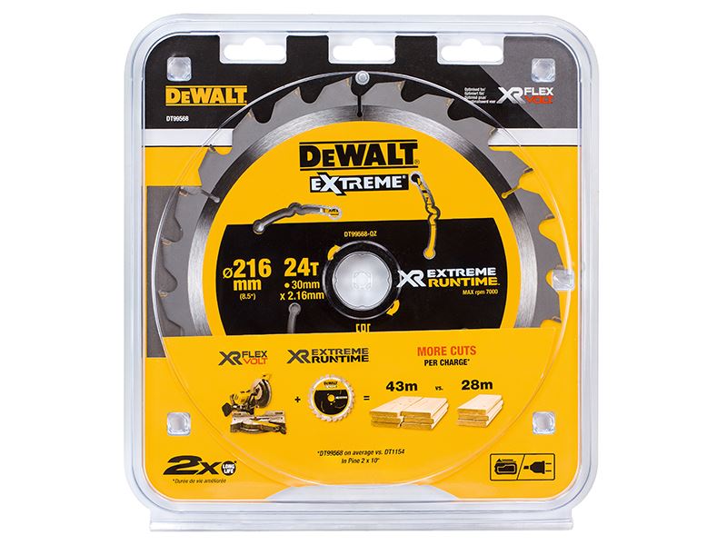 Dewalt Xr Flexvolt Circular Saw Blade 216 X 30mm X 24t