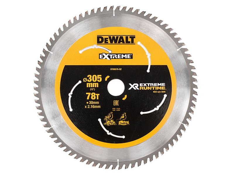 Dewalt Xr Flexvolt Mitre Saw Blade 305 X 30mm X 78t-McCormickTools