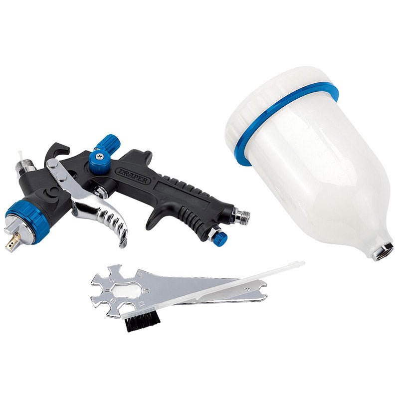 Draper HVLP Air Spray Gun with Composite Body and 600ml Gravity Fed Hopper 09707