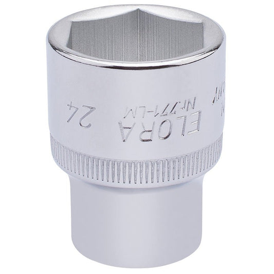 Elora 24mm 1/2" Square Drive Hexagon Socket 15313