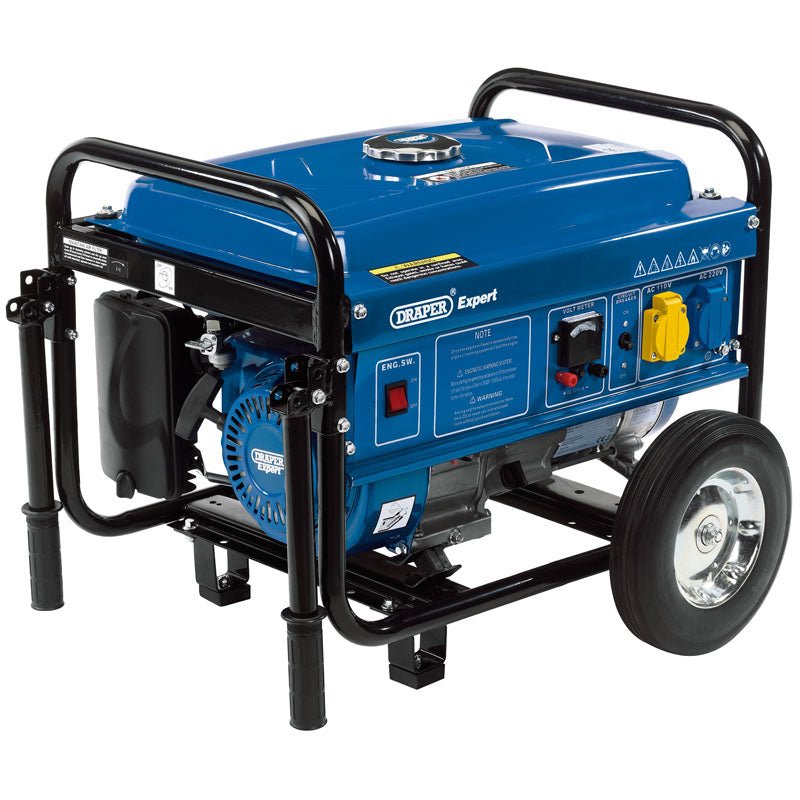 Draper Petrol Generator with Wheels (2.2kVA/2.0kW) 16066