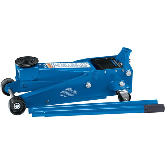 Draper Heavy Duty Trolley Jack With Twin Pistons (3 Tonne)