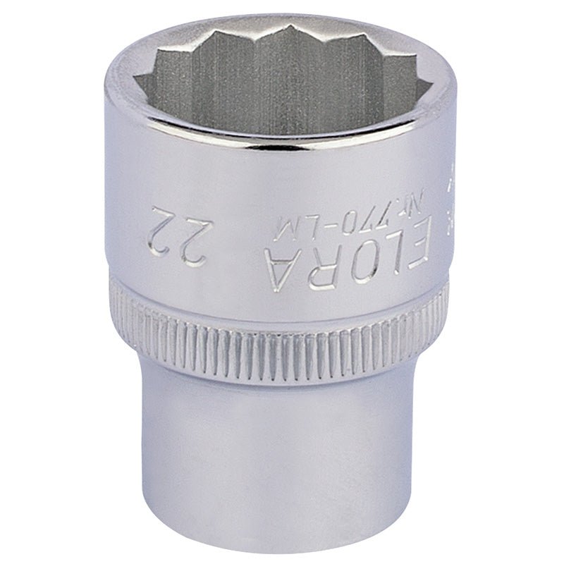 Elora 22mm 1/2" Square Drive Bi - Hexagon Socket 24674