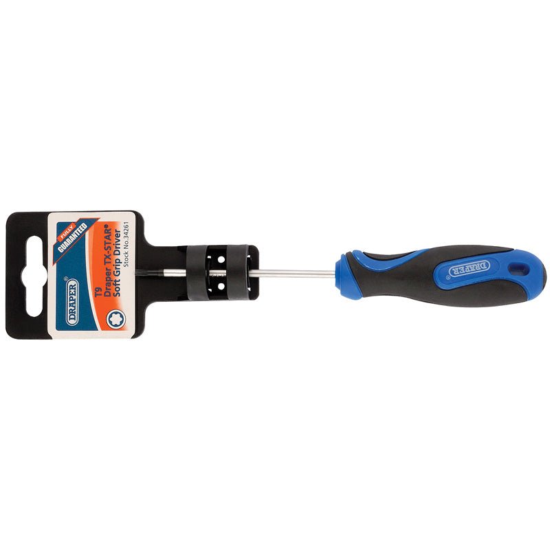 Draper Soft Grip T9 TX - STAR®️ Screwdrivers 34261