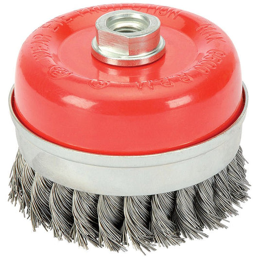 Draper 100mm x M14 Twist Knot Wire Cup Brush 41450