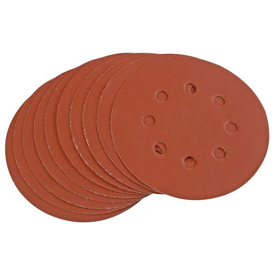 Draper Ten 125mm 400 Grit Hook and Loop Sanding Discs 44344