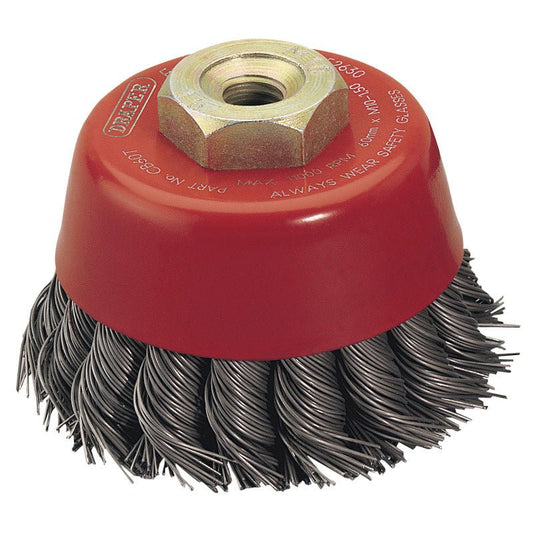 Draper Expert 60mm x M10 Twist Knot Wire Cup Brush 52630