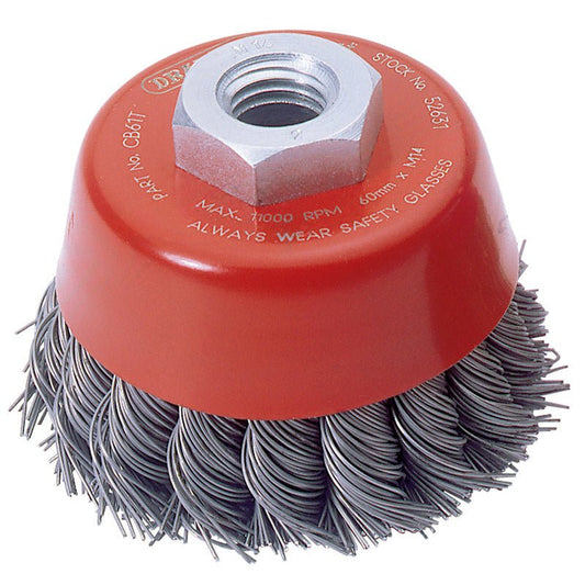 Draper Expert 60mm x M14 Twist Knot Wire Cup Brush 52631