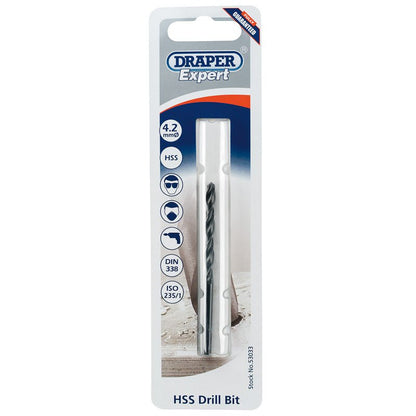 Draper Expert 4.2mm HSS Twist Drill for 5 x 0.8 Taps 53033