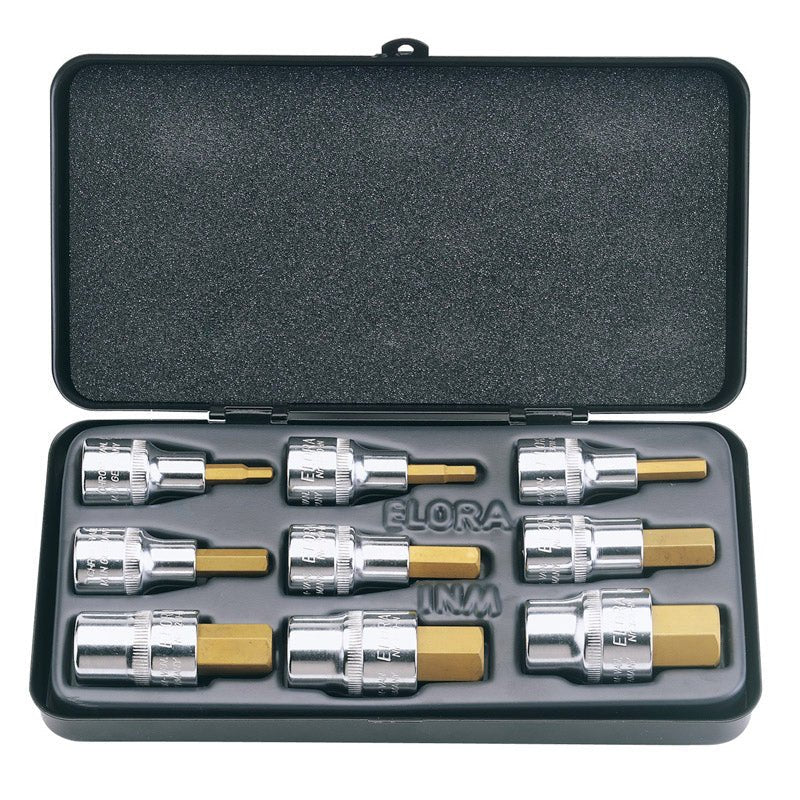 Elora Metric Hexagon Socket Bit Set (9 Piece) 66202