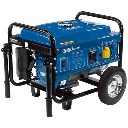 Draper Petrol Generator with Wheels (2.5kVA/2.5kW) 87088