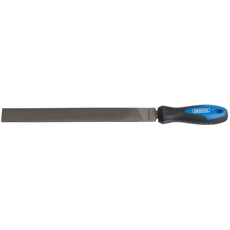 Draper 00007 Soft Grip Engineer's Hand File and Handle 250mm