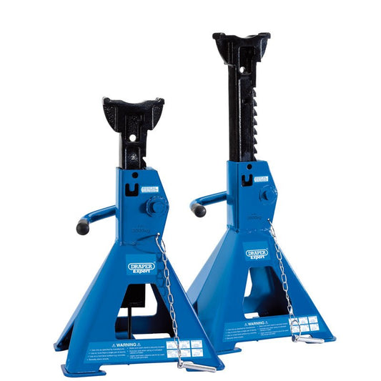 Draper 01813 Pair of Pneumatic Rise Ratcheting Axle Stands 3 tonne