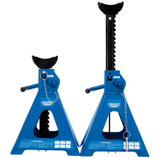 Draper 01814 Pair of Pneumatic Rise Ratcheting Axle Stands 5 tonne