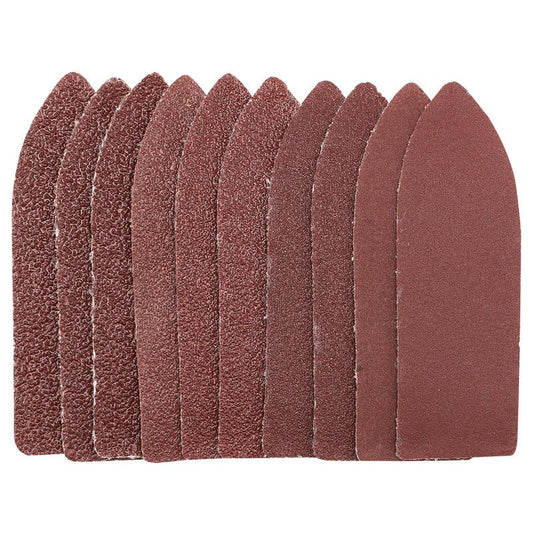 Draper 02923 Ten 60 Grit Hook and Loop Finger Sander Sheets 67 x 67 x 22mm