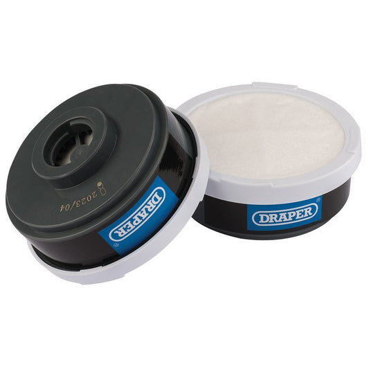 Draper 03030 Spare A1P2 Filters 2 for Combined Vapour and Dust Respirator 03030 - McCormickTools