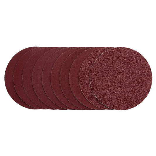 Draper 03158 Sanding Discs 125mm Hook & Loop Assorted Grit - 40G 80G 120G 240G Pack of 10 - McCormickTools